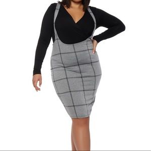 Suspender Skirt | Gray Plaid | 20